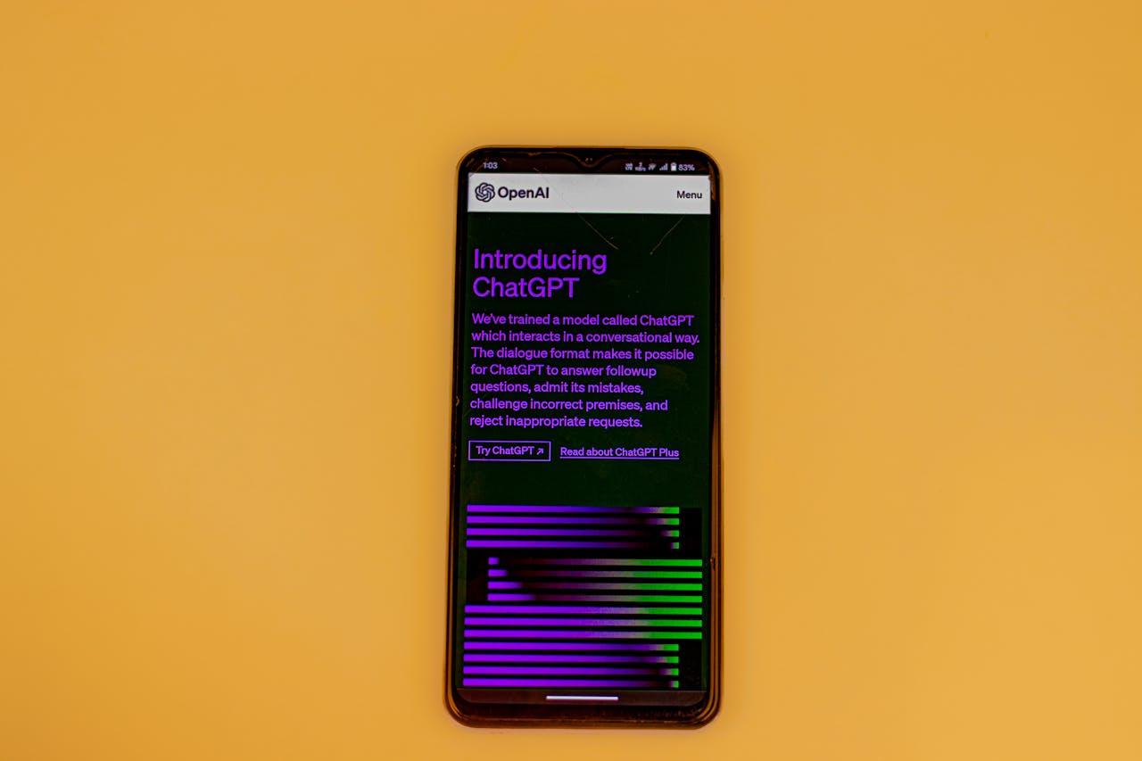 LLm application on a mobile phone, header photo