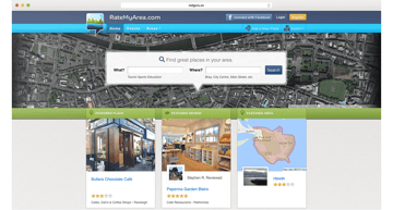 rate my area - design of the website