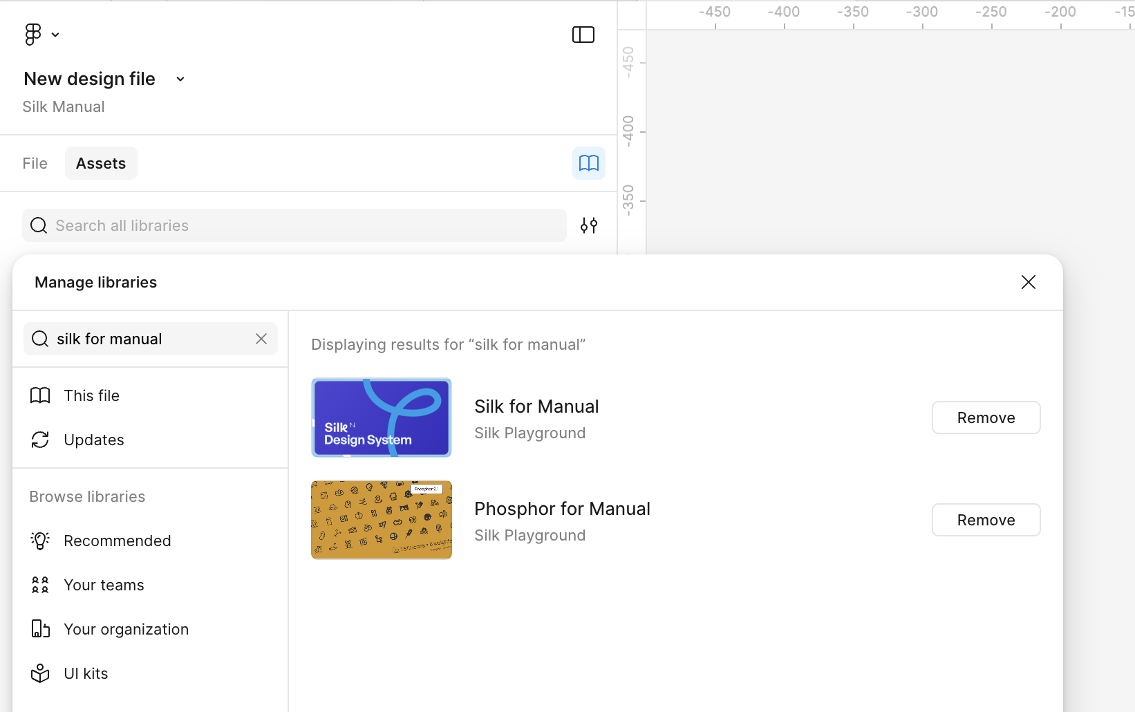 Silk manual 1st screen set up