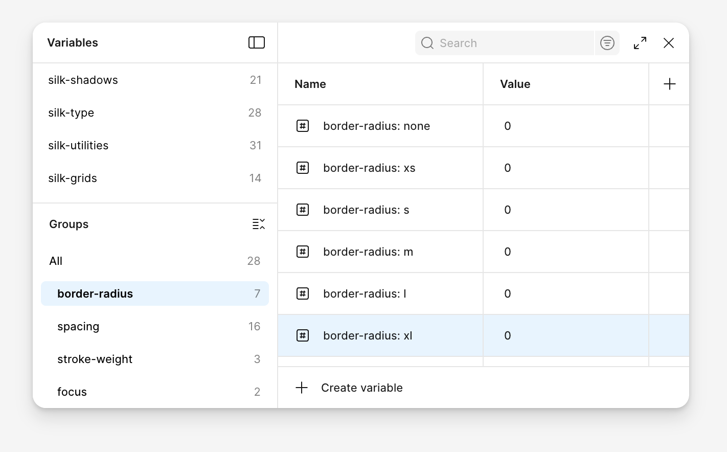 Silk Manual border radius global customization 2