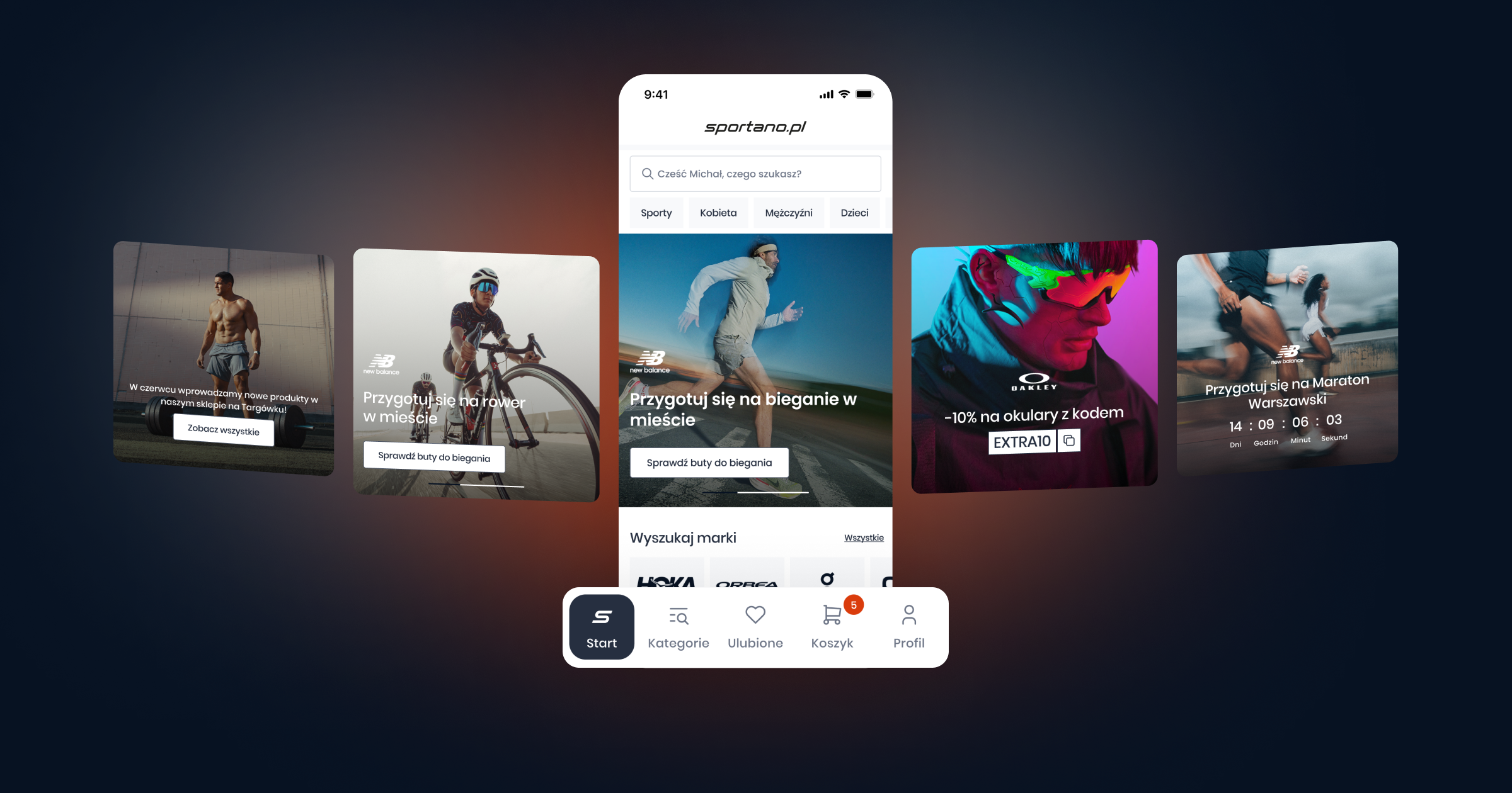 Screenshot of Sportano app in use 