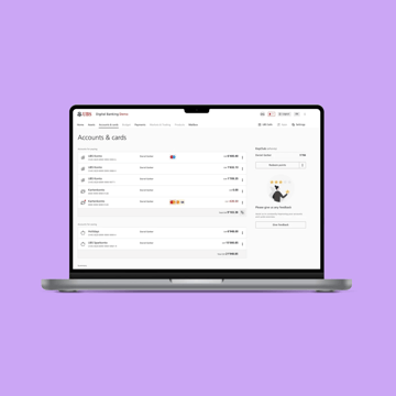 UBS demo app violet square preview